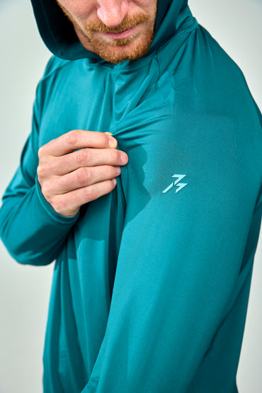 Men’s UPF 50+ Eco-Friendly Hoodie With Thumbholes Mediterranean