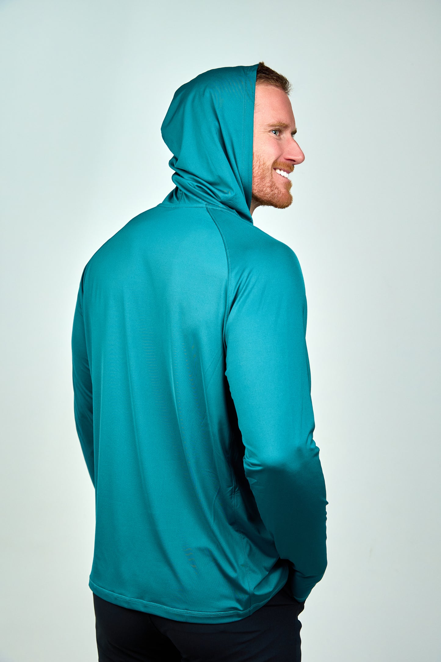 Men’s UPF 50+ Eco-Friendly Hoodie With Thumbholes Mediterranean
