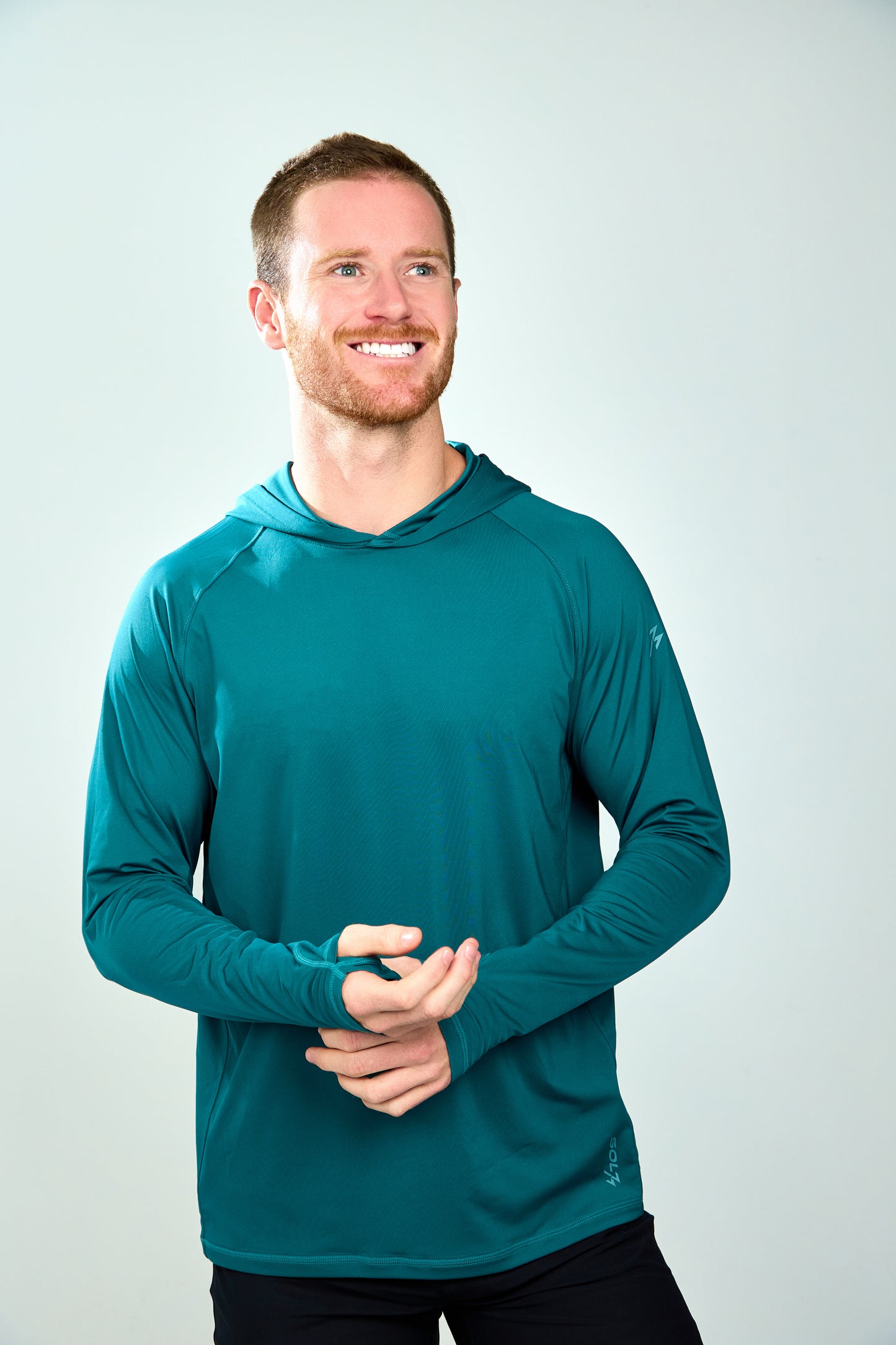 Men’s UPF 50+ Eco-Friendly Hoodie With Thumbholes Mediterranean