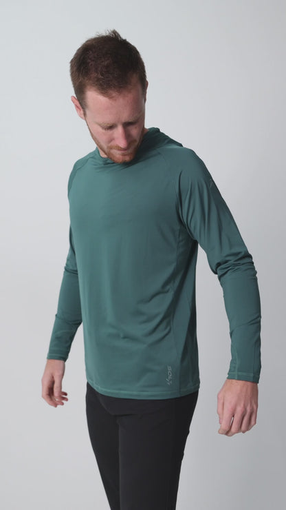 Men’s UPF 50+ Eco-Friendly Hoodie With Thumbholes Mediterranean