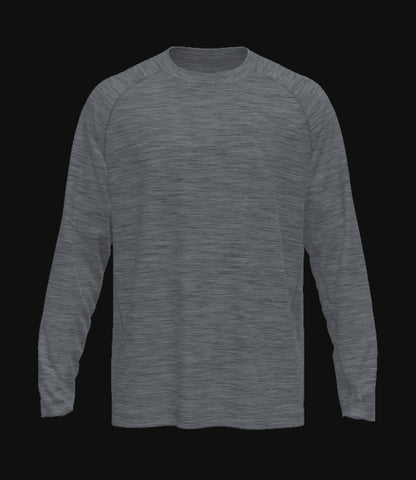 Men’s UPF 50+ Eco-Friendly Long Sleeve Shirt with Thumbholes Grey Heather
